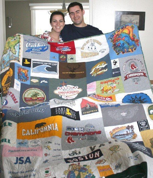 Anniversary T-shirt quilt gift