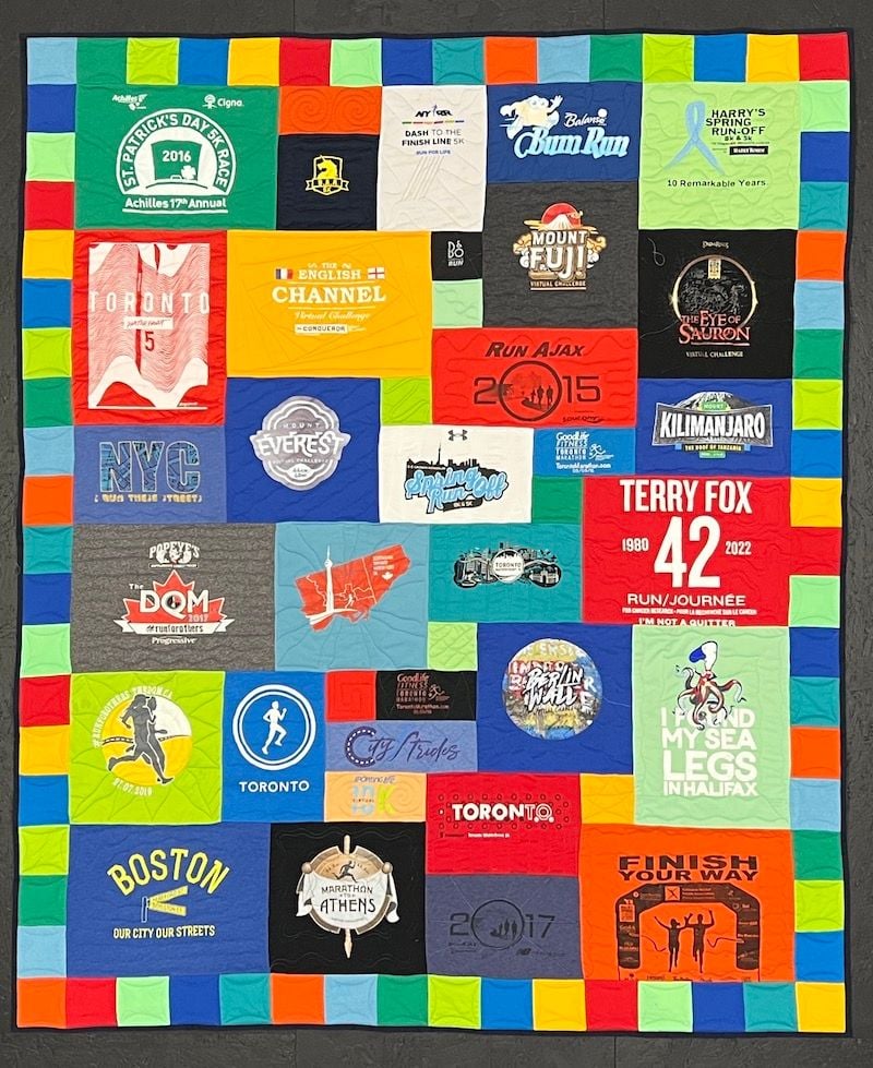 T-shirt quilt by Too Cool T-shirt Quilts