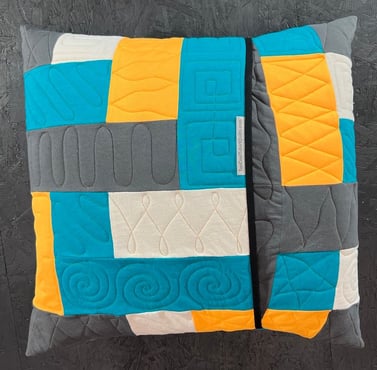 The back of a T-shirt Pillows by Too Cool T-shirt Quilts