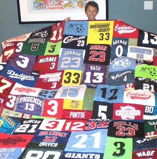 Bar Mitzvah T-shirt quilt