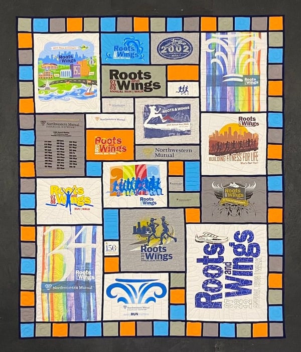 Best of T-shirt quilt of 2020  Roots & Wings Run Stained Glass