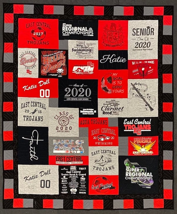 Best of T-shirt quilt of 2020 - East Central HS T-shirt Quilt