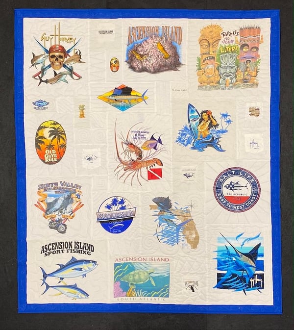 Best of T-shirt quilt of 2020 - Guy Harvey T-shirt Quilt