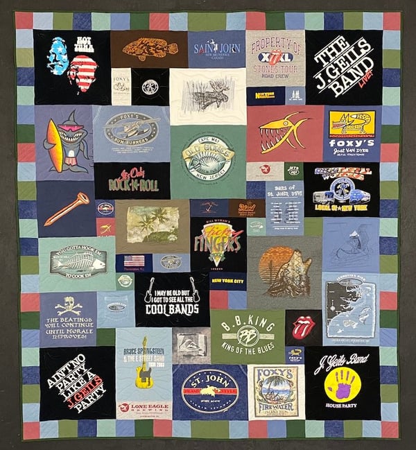 Best of T-shirt quilt of 2020 - muted