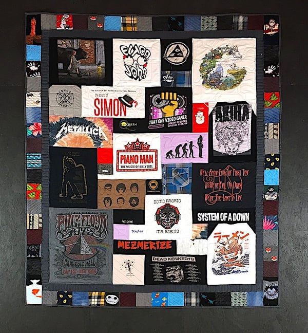 Best of T-shirt quilt of 2020 -novelty border 