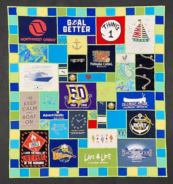 Best of T-shirt quilt of 2020 Grandmothers stainted glass T-shirt quilt