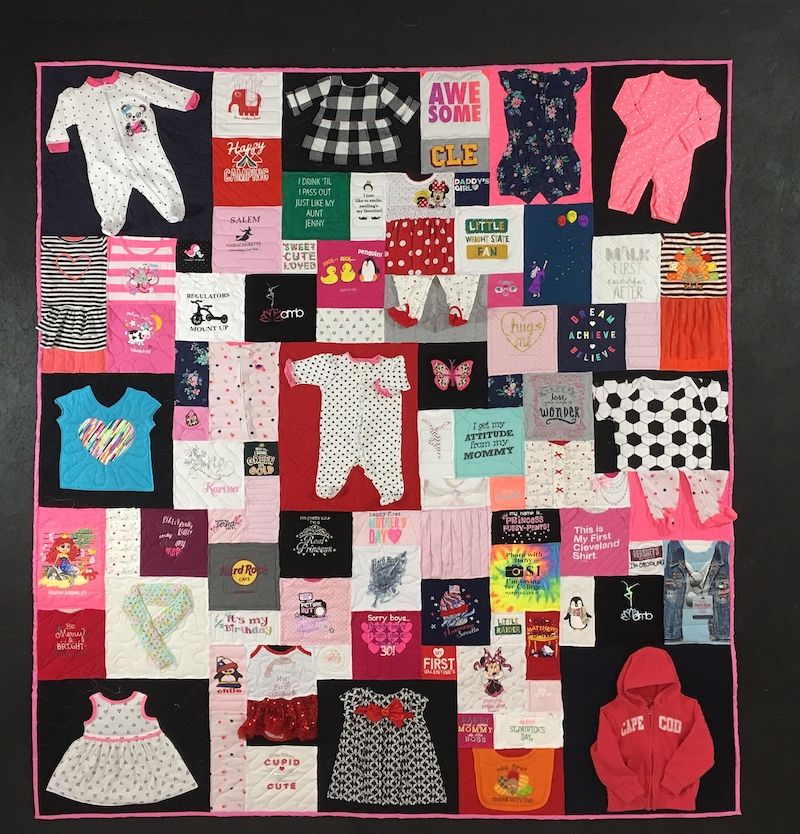 Complex baby quilt girl