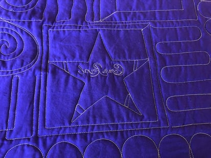 Crown royal quilt close up 7