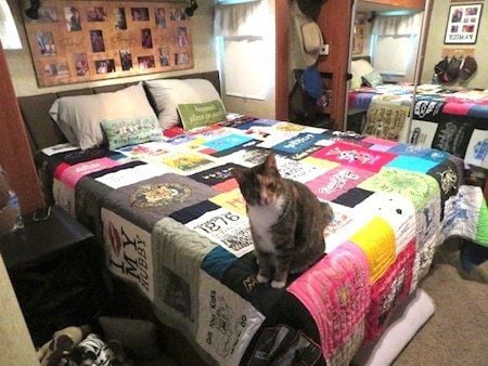 travel T-shirt quilt by too cool T-shirt quilts