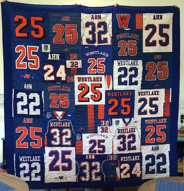 Football T-shirt quilt