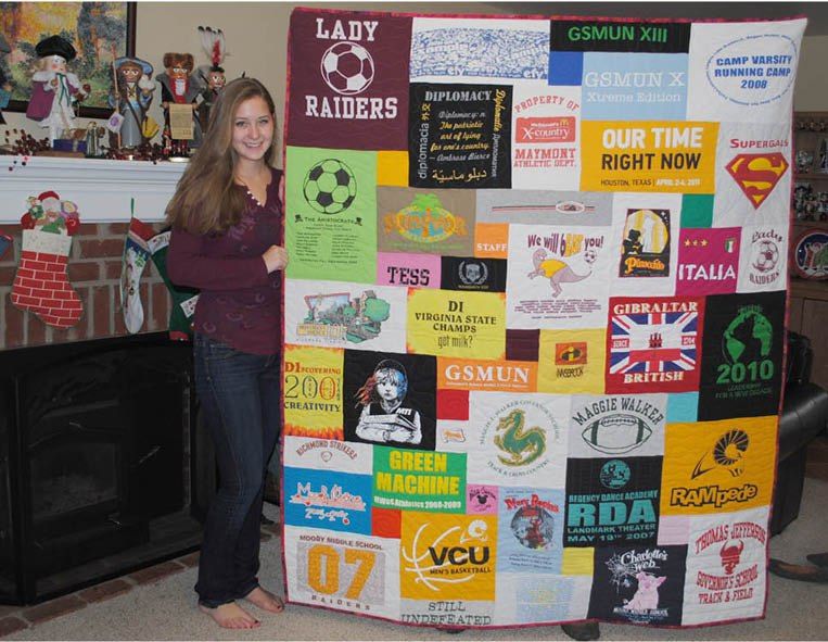 Christmas gift T-shirt quilt