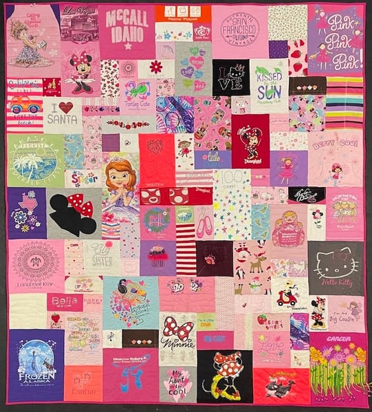 girls baby clothes quilt complex by Too Cool T-shirt Quilts