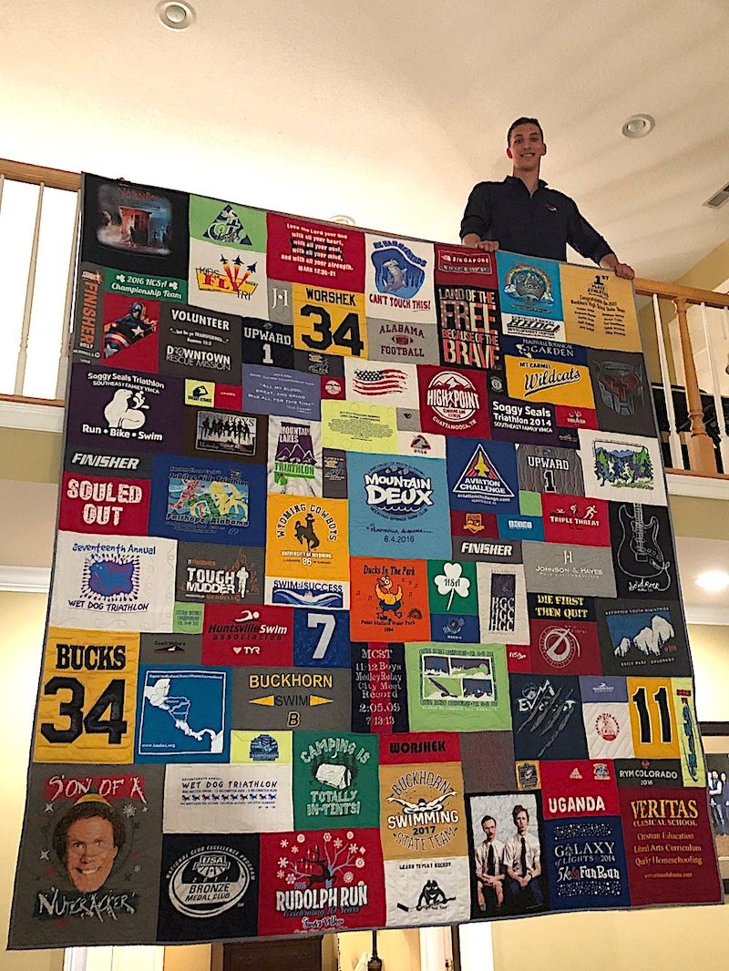 Guy loves his T-shirt Quilt