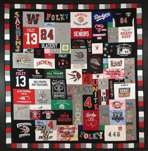 Home made T-shirts in quilt by too cool tshirt quilts