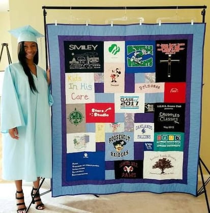 Kaylas Graduation T-shirt Quilt