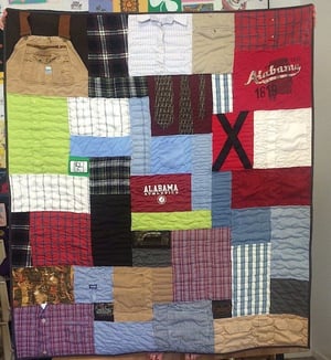 Memorial Quilt made from clothing