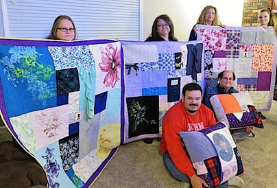 Memorial quilt by Too Cool T-shirt Quilts