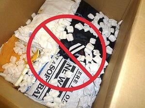 Packing T-shirts in Peanuts sucks. Don't do it.