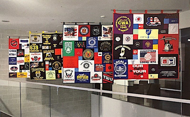 Quilts Hanging in Museum