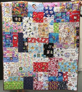 quilt made from scrubs