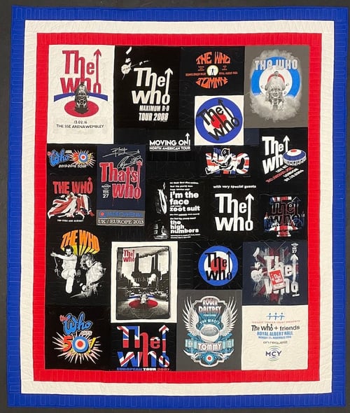 The Who T-shirt Quilt by too cool T-shirt quilts