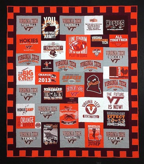 Virginia Tech T-shirt Quilt