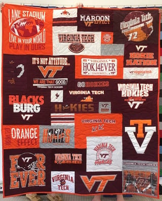 Virginia Tech T-shirt Quilt