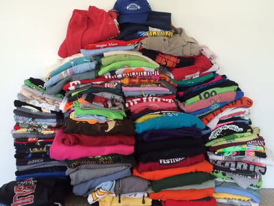 Way too many T-shirts for one person