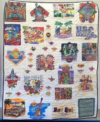 Hard Rock Cafe T-shirt Quilt by Too Cool T-shirt Quilts