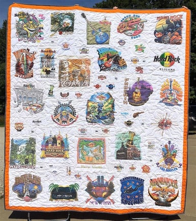 Hard Rock Cafe T-shirt quilt